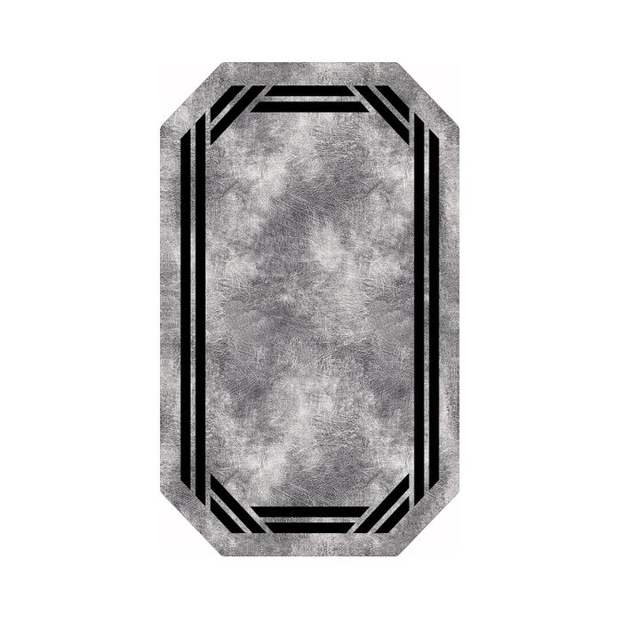 Conceptum Alfombra de Pasillo Gris y Negro 80 x 150 cm Conceptum Alfombra de Pasillo Gris y Negro 80 x 150 cm